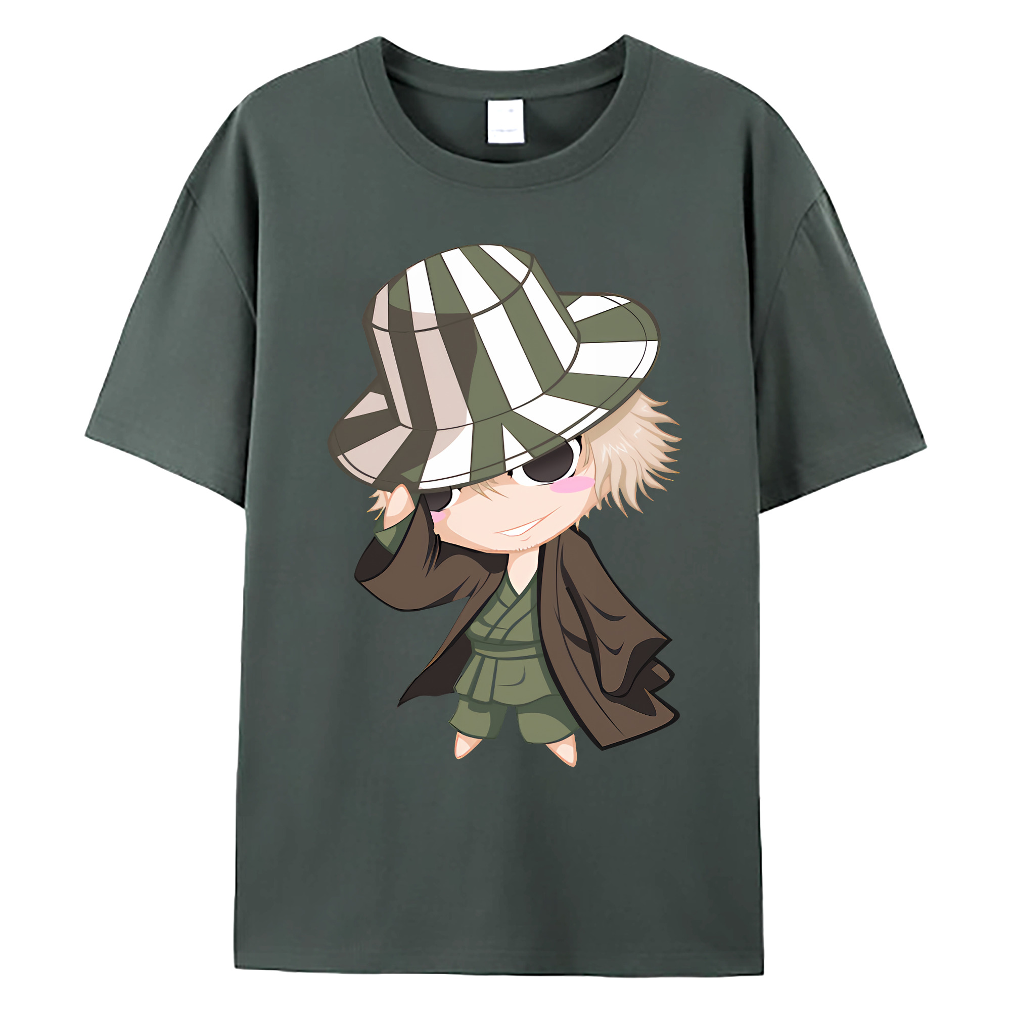 （画像用） "ブリーチ 浦原 喜助（うらはら きすけ） BLEACH Urahara Kisuke " 綿100％ メンズ半袖Tシャツ｜肌触りやわらか＆通気性